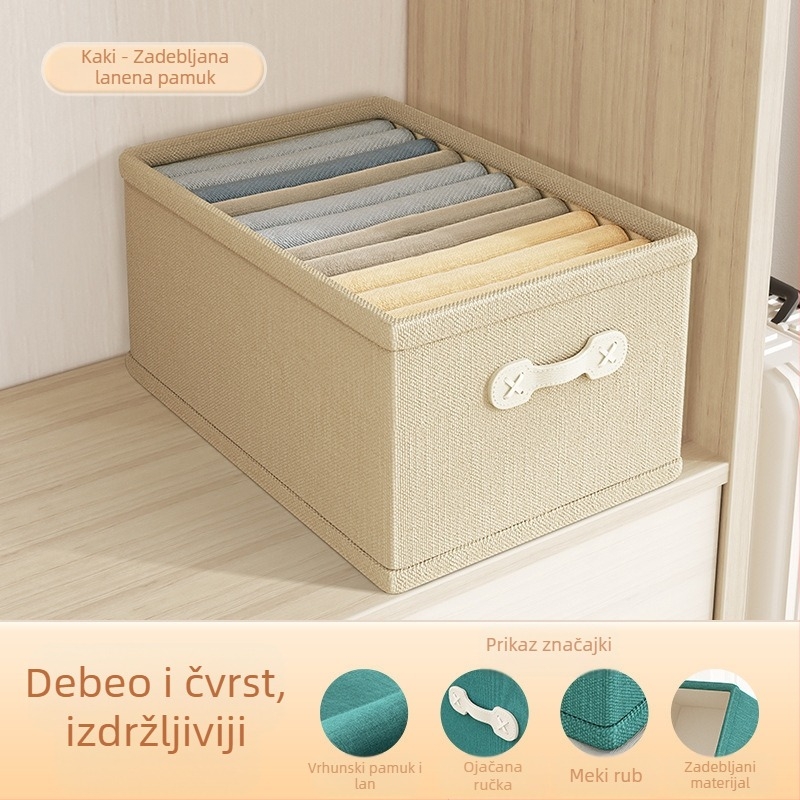 Kutija za pohranu odjeće u obliku kopitara, sklopiva kutija za pohranu kućnog ormara s ugrađenom PP pločom, organizator odjeće velikog kapaciteta