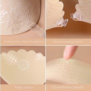 Na zalihi veleprodajne čipkaste naljepnice za prsa za vjenčanicu, ženske male prsa, zadebljane, velike, protiv opuštanja, push up nevidljive gornje potpore, silikonske naljepnice za grudi
