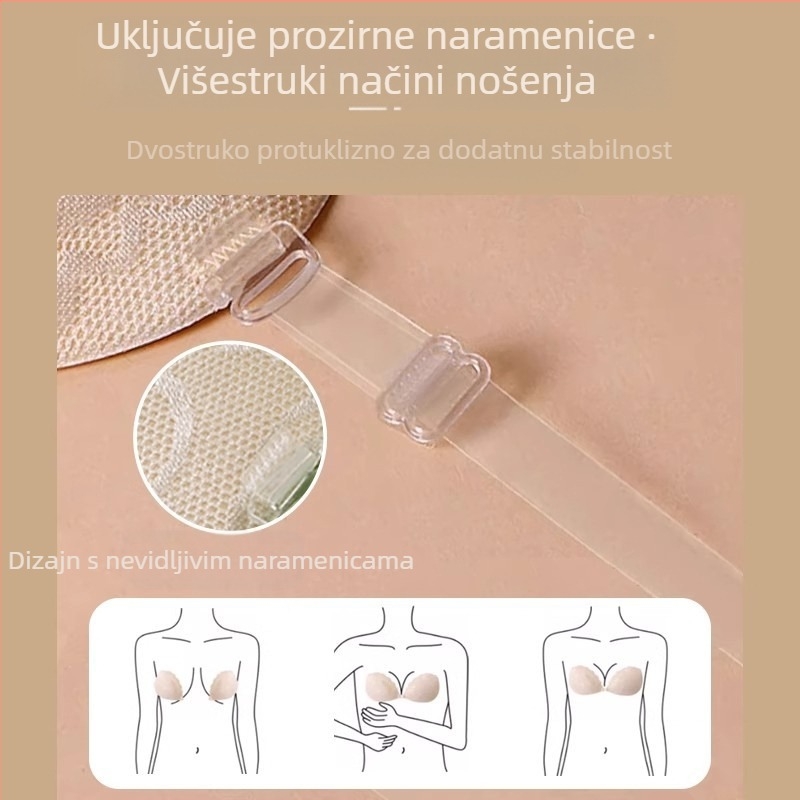 Na zalihi veleprodajne čipkaste naljepnice za prsa za vjenčanicu, ženske male prsa, zadebljane, velike, protiv opuštanja, push up nevidljive gornje potpore, silikonske naljepnice za grudi