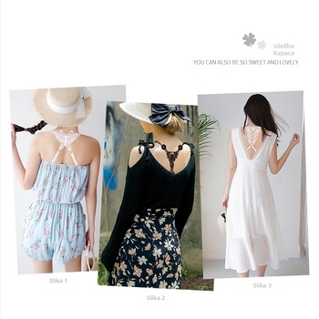 Prozirni nevidljivi remen za rame s čipkom, šuplji grudnjak s križnim leđima i dvostrukim naramenicama, unutarnji remen, tanki protuklizni pojas