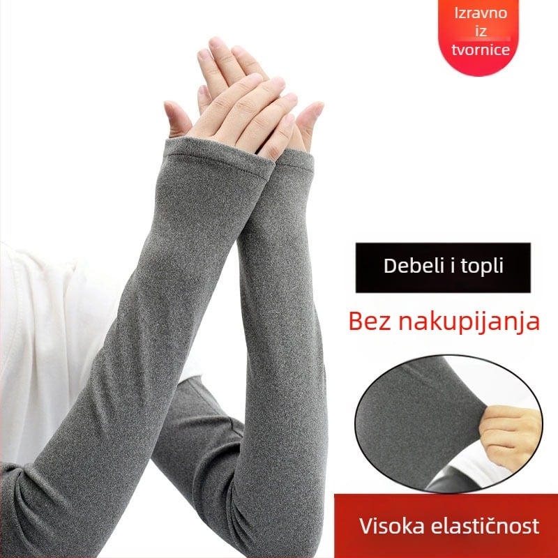 Tvornica direktno toplih rukava za žene jesensko-zimske debele flis podstavljene muške duge elastične hladne rukave na veliko