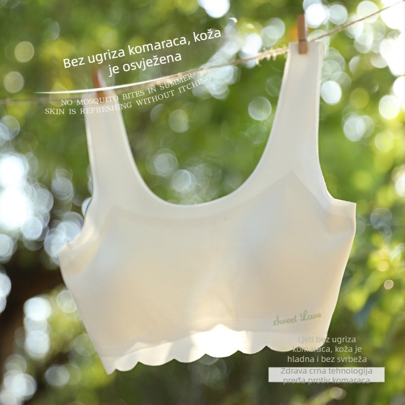 Razvojno donje rublje za djevojčice, grudnjak za učenike, prikladan za djecu od 8-16 godina, od modalne emolijentne tkanine s lancem