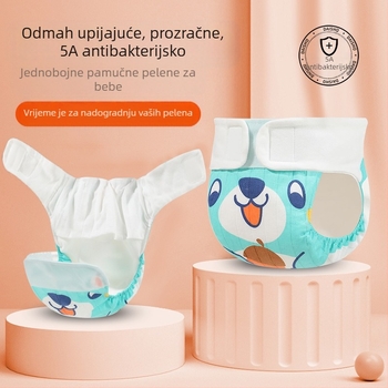 Gaza pelene pamučna gaza jednodijelni perivi prozračni prsten za urin za bebe četiri godišnja doba generacija kose
