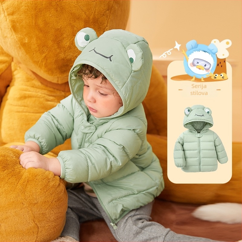 Dječja perjana jakna za dječake, dječji kaput, zima 2023., novi dječji top za djevojčice, bijeli, od pačjeg perja, lagani, s kapuljačom