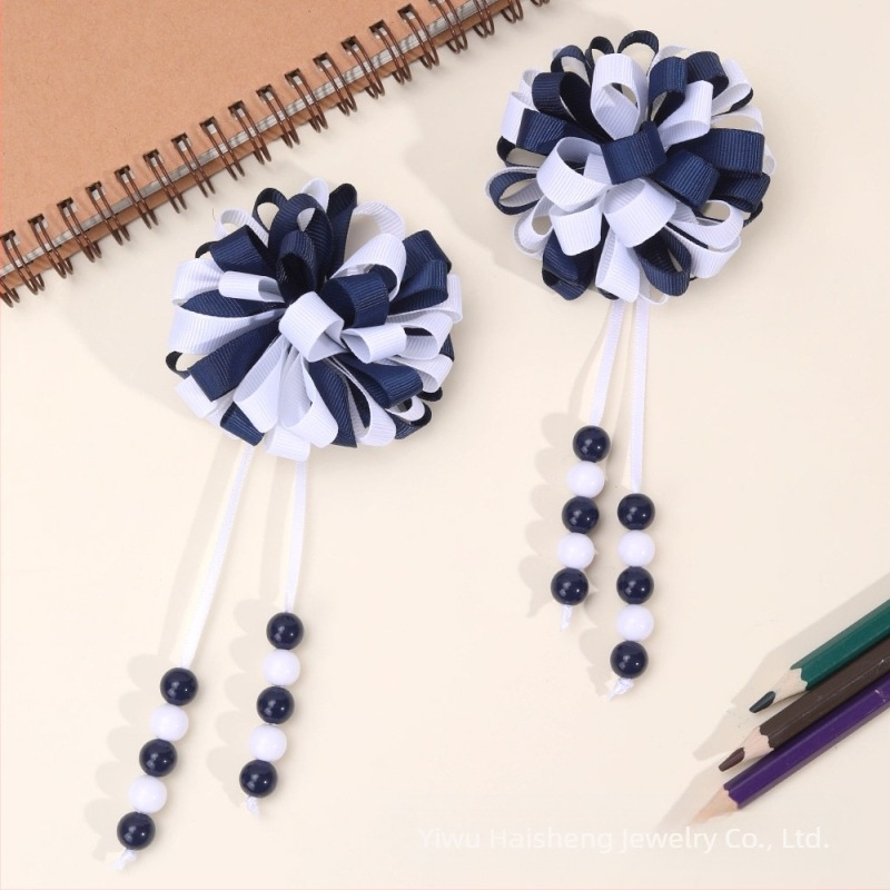 Prekogranične eksplozije djevojke slatka kovrčava lopta s resicama kopča za kosu u boji mjehurića cvijet rebro s kopčom za kosu cvijet