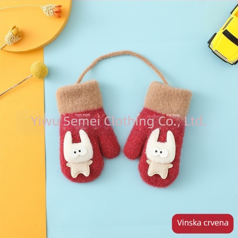 Dječje rukavice pletene rukavice vunene rukavice jesenske i zimske tople rukavice zadebljane veleprodaja