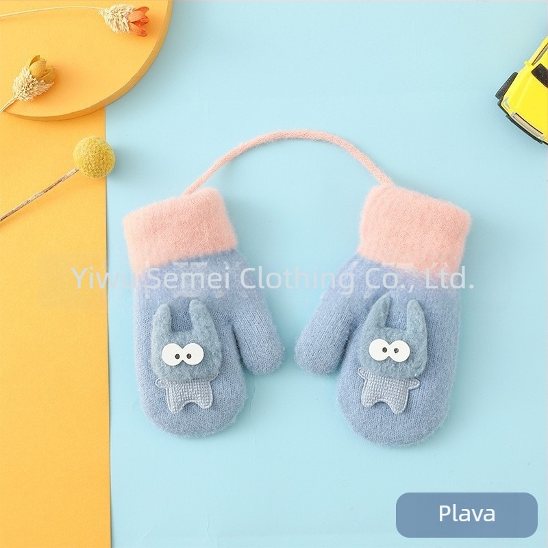 Dječje rukavice pletene rukavice vunene rukavice jesenske i zimske tople rukavice zadebljane veleprodaja