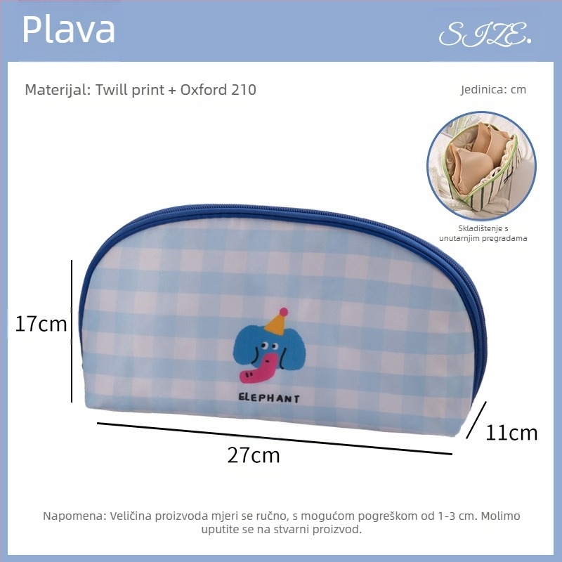 Nosač za pohranu, putna torba za pohranu, tkanina za žensko donje rublje u korejskom stilu, prijenosna torba za pohranu donjeg rublja s tri elementa