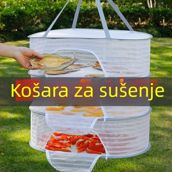 Mreža protiv muha za sušenu ribu, mreža za suhu robu, kućanska košara za sušenje na balkonu, sušenje hrane, artefakta, stalak za košare za sušenje hrane