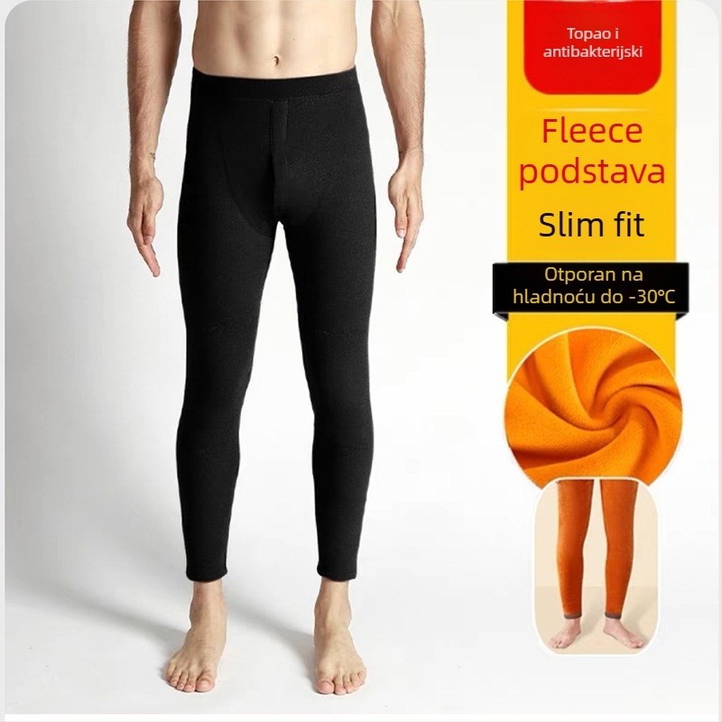 Muške zadebljane tople hlače Muške hlače s flis podstavom od zadebljane pamučne vune Thunderpants Jesenske hlače Muške hlače za veće veličine s podstavom donjeg dijela Zimske hlače