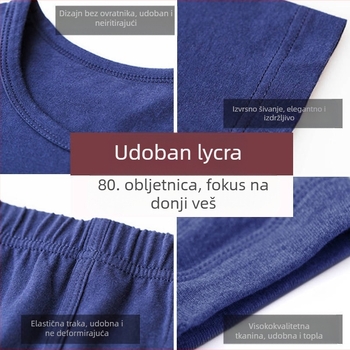 Muški modalni termalni set donjeg rublja, tanka jesenska odjeća i hlače, muški uski kroj za mlade, jednobojna baza, ultra tanka baza