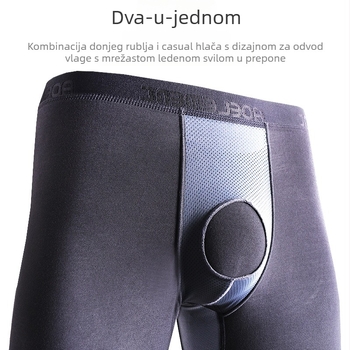 Termo donje odijelo, okrugli izrez, muški pamučni džemper otporan na hladnoću, mladenačke jesenske hlače, tanke donje hlače, proljeće, jesen/zima