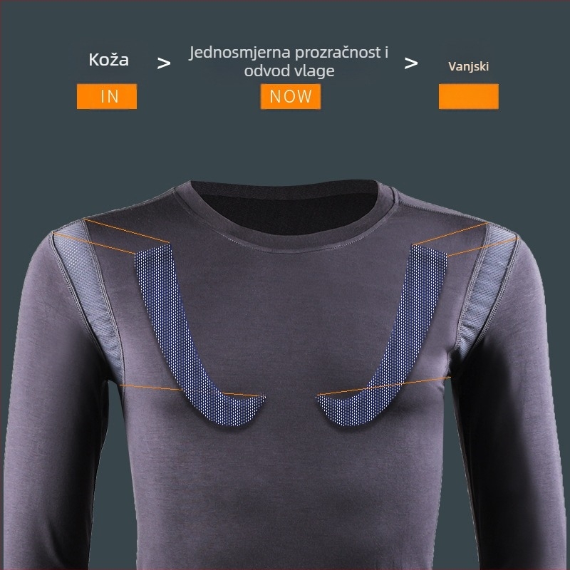 Termo donje odijelo, okrugli izrez, muški pamučni džemper otporan na hladnoću, mladenačke jesenske hlače, tanke donje hlače, proljeće, jesen/zima