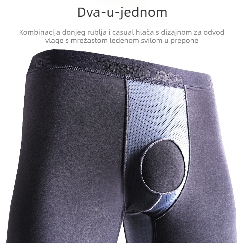 Termo donje odijelo, okrugli izrez, muški pamučni džemper otporan na hladnoću, mladenačke jesenske hlače, tanke donje hlače, proljeće, jesen/zima