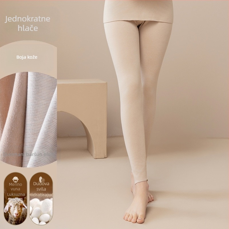 Jesenske hlače Muške tople hlače Nosite jesenske i zimske hlače s flis podstavom od vune i svile, dvostrane flisa, zadebljane podloge