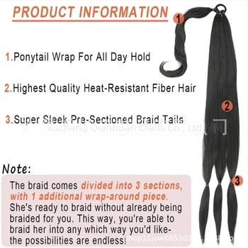 Vanjska trgovina prekogranična pletenica s repom pletenica pletenica Amazon najprodavanija pletenica s tri pramena Pletenica Ponyta