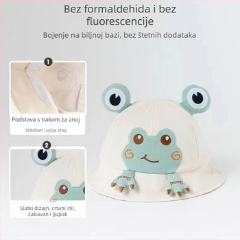 Slatka mala žablja dječja kapa za proljeće i jesen, tanka sjenila za sunce, dječja kapa za sunčanje za putovanja, za dječake i djevojčice, dječja kapa za sunčanje