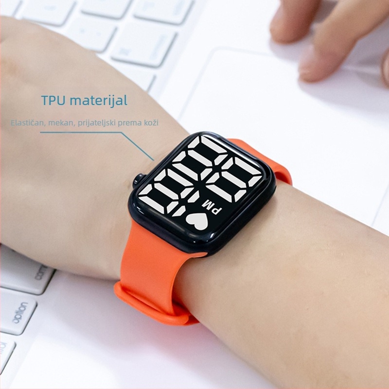 Y1 Export E-Commerce Najprodavaniji LED digitalni sat za dječake i djevojčice, dječji svjetleći digitalni sat, vodootporni veliki brojčanik