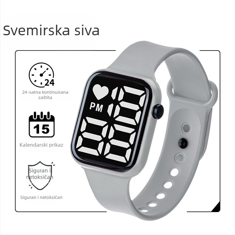 Y1 Export E-Commerce Najprodavaniji LED digitalni sat za dječake i djevojčice, dječji svjetleći digitalni sat, vodootporni veliki brojčanik