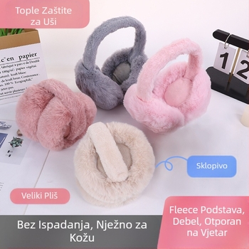 Slatke plišane sklopive tople slušalice za djevojčice i dječake, zimske krznene slušalice otporne na hladnoću, podesive slušalice