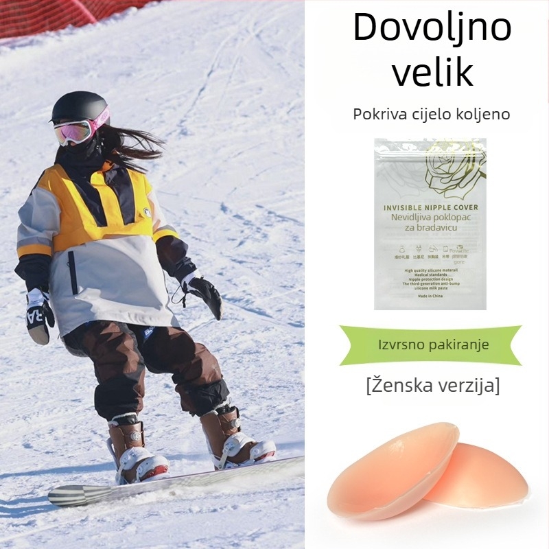 Silikonski jastučići za koljena za jesen i zimu za skijanje, zadebljani jastučići za koljena, protiv pada, za umjetničko klizanje, unutarnji jastučići za koljena protiv smrzavanja za žene