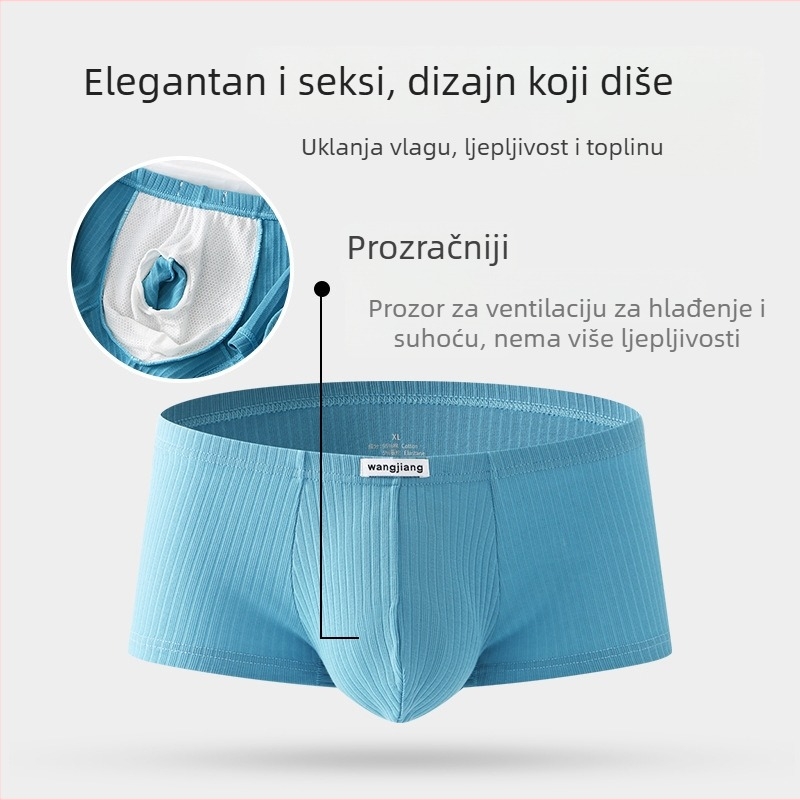 Muško donje rublje od čistog pamuka JJ set odvojivih bokserica niskog struka seksi dječaka donje rublje s četiri kuta muško donje rublje od čistog pamuka