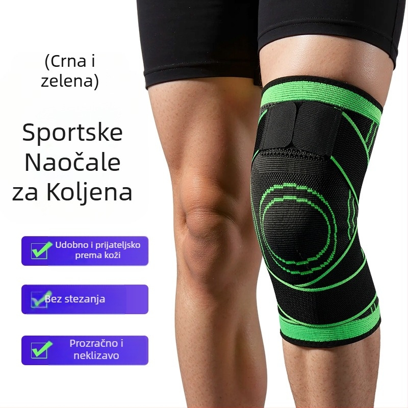 Prekogranični remen za koljena, sportski, ljetni, košarkaški, nogomet, fitness, trčanje, tanki pleteni štitnici za koljena, navojni, pod pritiskom, neklizajući