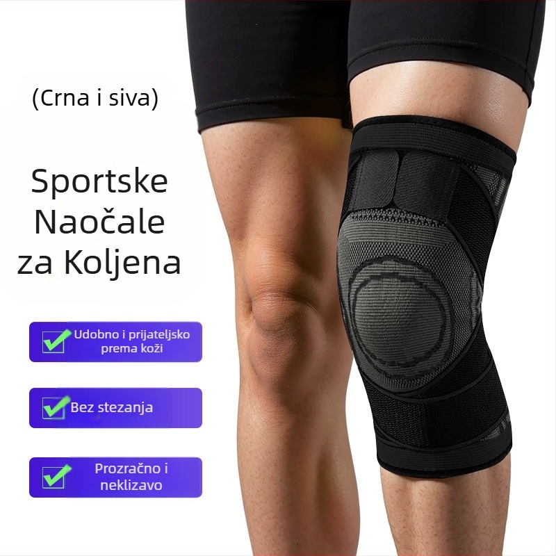 Prekogranični remen za koljena, sportski, ljetni, košarkaški, nogomet, fitness, trčanje, tanki pleteni štitnici za koljena, navojni, pod pritiskom, neklizajući