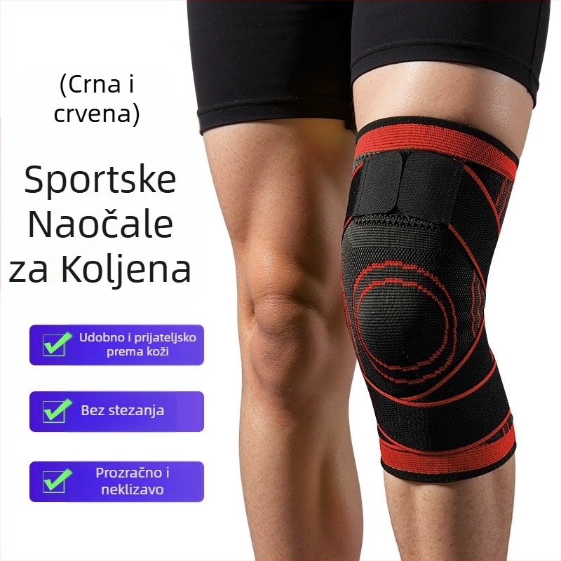 Prekogranični remen za koljena, sportski, ljetni, košarkaški, nogomet, fitness, trčanje, tanki pleteni štitnici za koljena, navojni, pod pritiskom, neklizajući