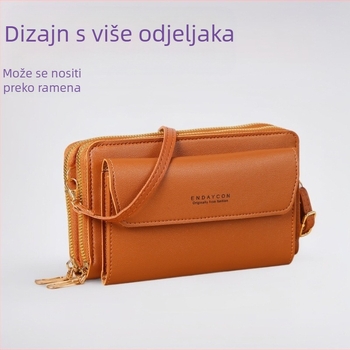 2025 Nova ženska torba preko tijela, korejski stil, modna torba preko ramena, najjednostavnija za slaganje, veliki kapacitet, dvostruki patentni zatvarač, veleprodaja torbica za mobitel