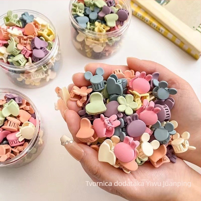 100 komada ~ Mini mrežaste ukosnice za kosu, crvene boje, dječje šiške, slomljena kosa, male ukosnice, poklon štand, prodaja ukosnica