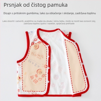 Dječji prsluk klase A, gornja odjeća, proljetni i jesenski, od čistog pamuka za izlaske u jesen