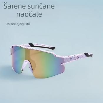Prekogranične europske i američke vanjske grafiti dječje sunčane naočale za dječake i djevojčice, šarene sunčane naočale, sportske biciklističke naočale 3322