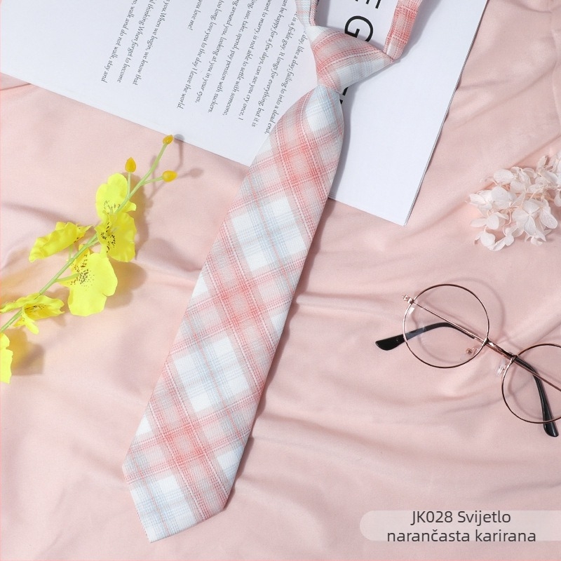 Japanski karirani crni ovratnik s leptir-mašnom, ženski ovratnik s cvjetnim ovratnikom u studentskom stilu, vrpca, JK košulja s mašnom, mornarsko odijelo