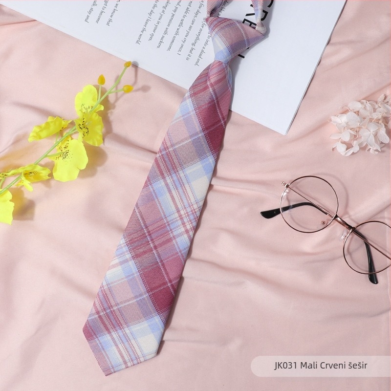 Japanski karirani crni ovratnik s leptir-mašnom, ženski ovratnik s cvjetnim ovratnikom u studentskom stilu, vrpca, JK košulja s mašnom, mornarsko odijelo