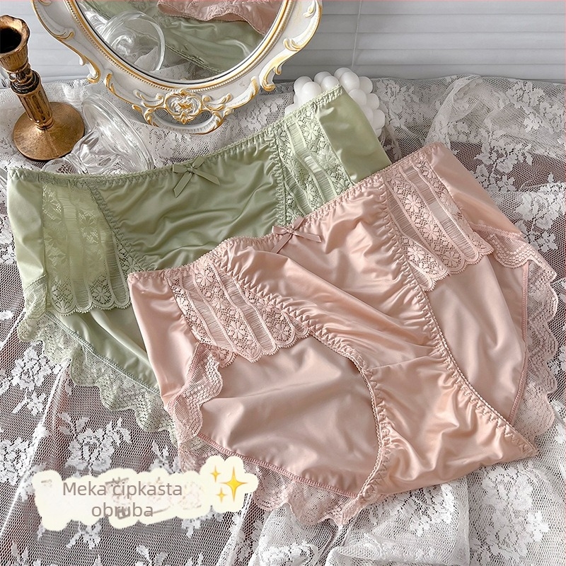 Luksuzno satensko donje rublje za žene, bešavne, srednjeg struka, Ice Silk, lagane, prozračne, seksi gaćice za veće veličine Pure Desire