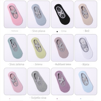 Ženske čarape za jogu, pilates, profesionalne neklizajuće čarape za ples, čarape za jogu, čarape za unutarnje sportove s križnim remenčićima