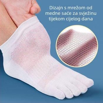 Muške ljetne pamučne čarape s kratkim prstima, tanke izrezane mrežaste čarape koje upijaju znoj, s razdvojenim prstima, izravna prodaja iz tvornice