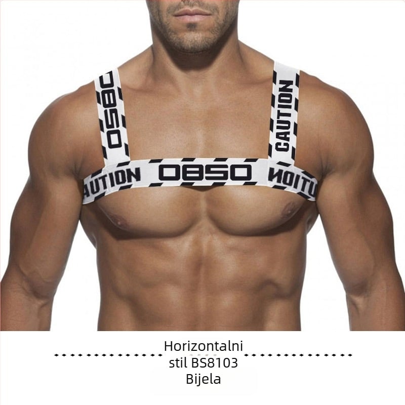 46 boja PUMPA Remen za rame Elastični izvlačni prsni remen Veliki prsni remen Europski i američki Party Fitness Seksi Muscle Muški remen