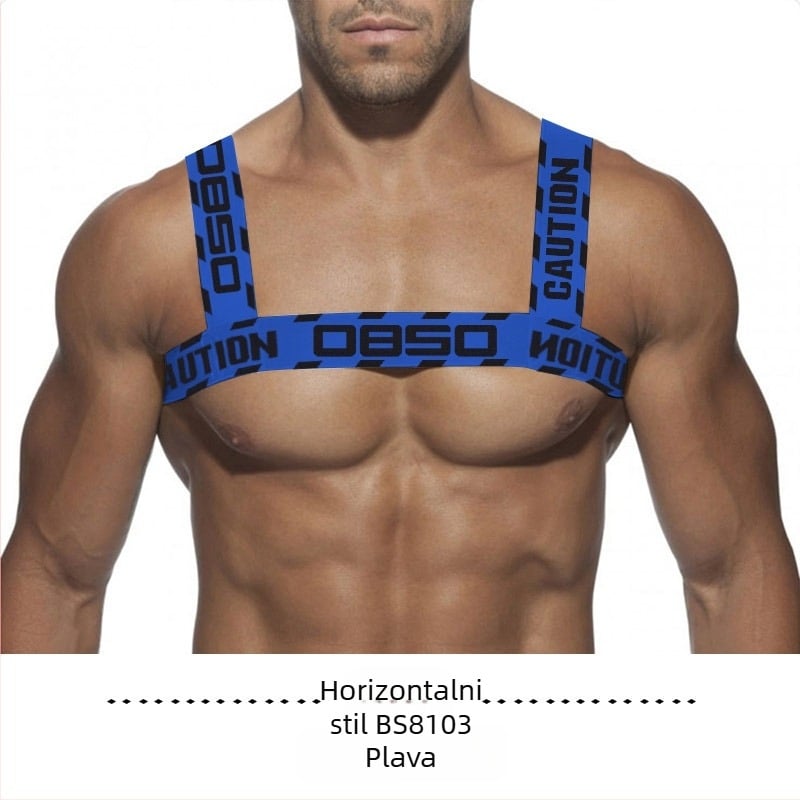 46 boja PUMPA Remen za rame Elastični izvlačni prsni remen Veliki prsni remen Europski i američki Party Fitness Seksi Muscle Muški remen