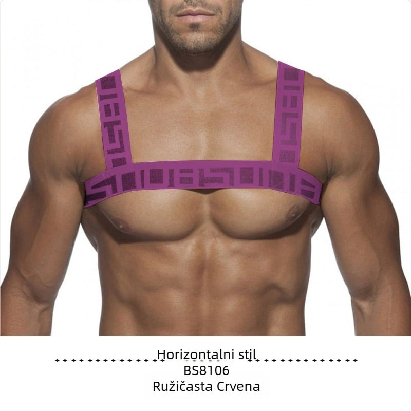 46 boja PUMPA Remen za rame Elastični izvlačni prsni remen Veliki prsni remen Europski i američki Party Fitness Seksi Muscle Muški remen