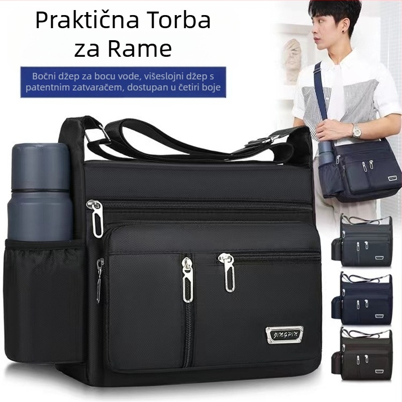 Muška torba preko ramena, crossbody, torba za trčanje, torba za slobodno vrijeme, putna torba, prijenosni ruksak za vanjsku upotrebu