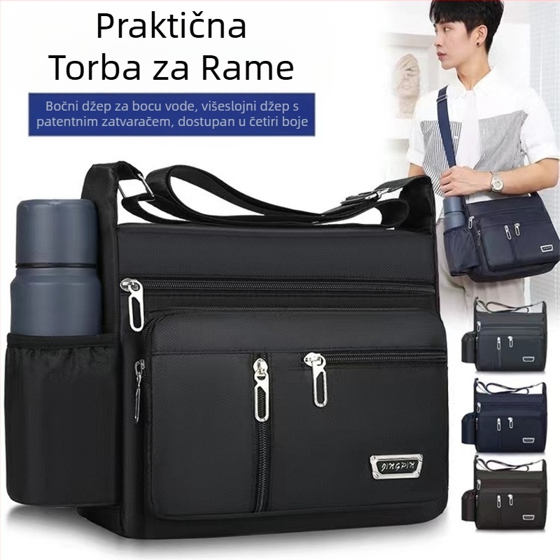 Muška torba preko ramena, crossbody, torba za trčanje, torba za slobodno vrijeme, putna torba, prijenosni ruksak za vanjsku upotrebu