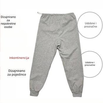 Pelene gaćice s izvučenim pamukom i poliesterom, produžene duljine, perive, pelene za odrasle, pelene za starije osobe, perive