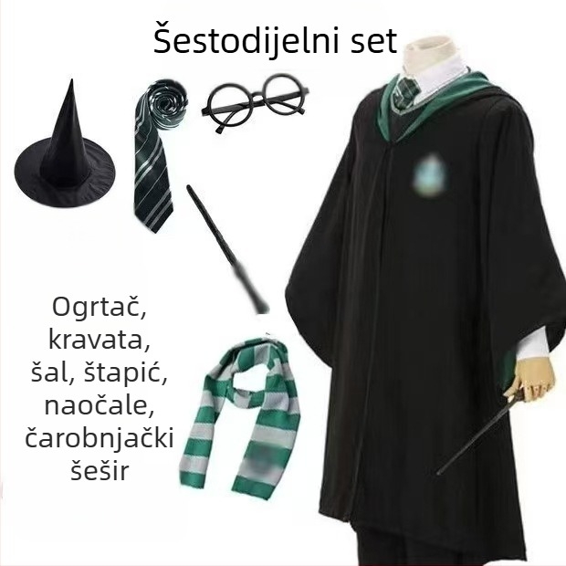 Harry Potter odjeća cos kostim puni set Gryffindor oko dječje čarobne haljine za izvedbu školske uniforme čarobnjačke haljine