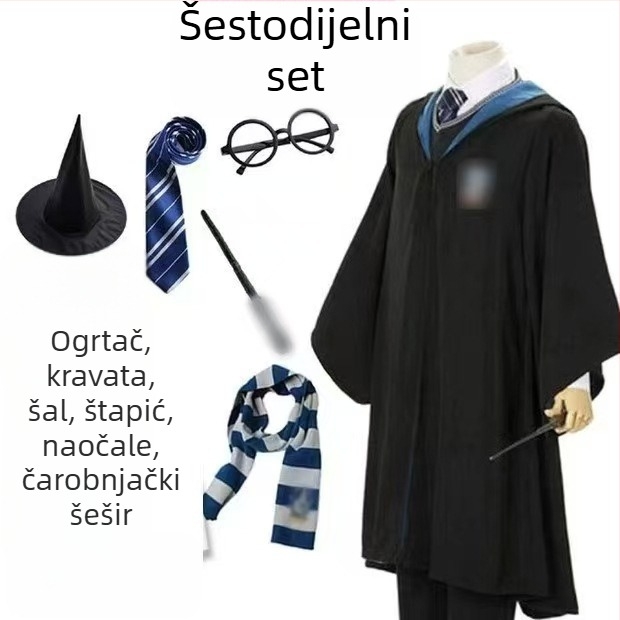 Harry Potter odjeća cos kostim puni set Gryffindor oko dječje čarobne haljine za izvedbu školske uniforme čarobnjačke haljine