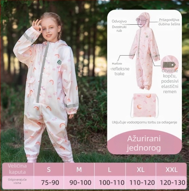 Dječji jednodijelni kabanica za dječake i bebe, pončo za žene, vrtićki set hlača s dinosaurima, komplet kabanice za cijelo tijelo, otporna na kišu...
