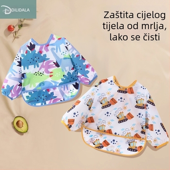 Dječja navlaka za večeru za vrtić, torba za obrok za djevojčice, pregača za bebe, dodatna hrana, otporna na habanje, vodootporna i otporna na prljavštinu, za 3-godišnjake