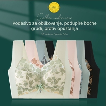 Prikazano veliko prsno rublje, malo donje rublje bez ruba za žene, ženski push-up grudnjak protiv opuštanja, sportski grudnjak za veće veličine, prekrasno donje rublje za žene