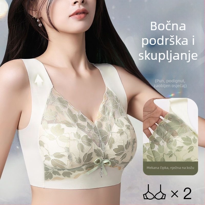 Prikazano veliko prsno rublje, malo donje rublje bez ruba za žene, ženski push-up grudnjak protiv opuštanja, sportski grudnjak za veće veličine, prekrasno donje rublje za žene